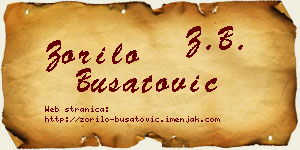 Zorilo Bušatović vizit kartica